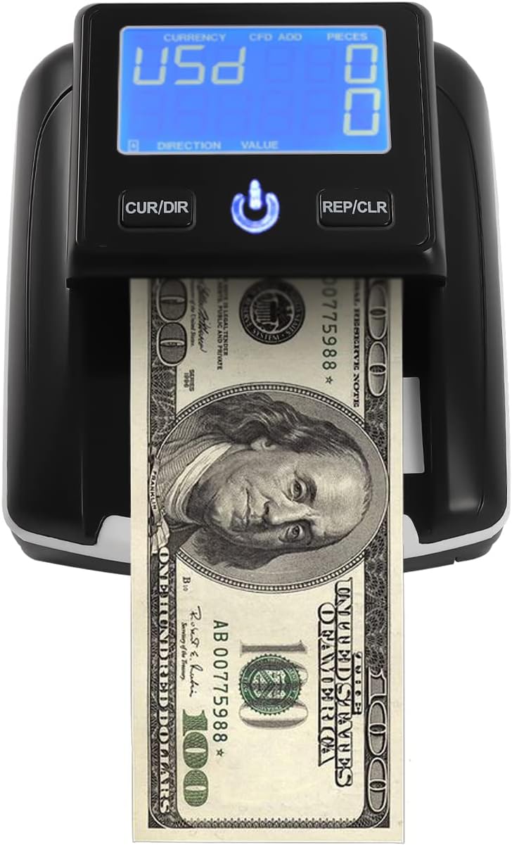 portable automatic money detector banknote scanner