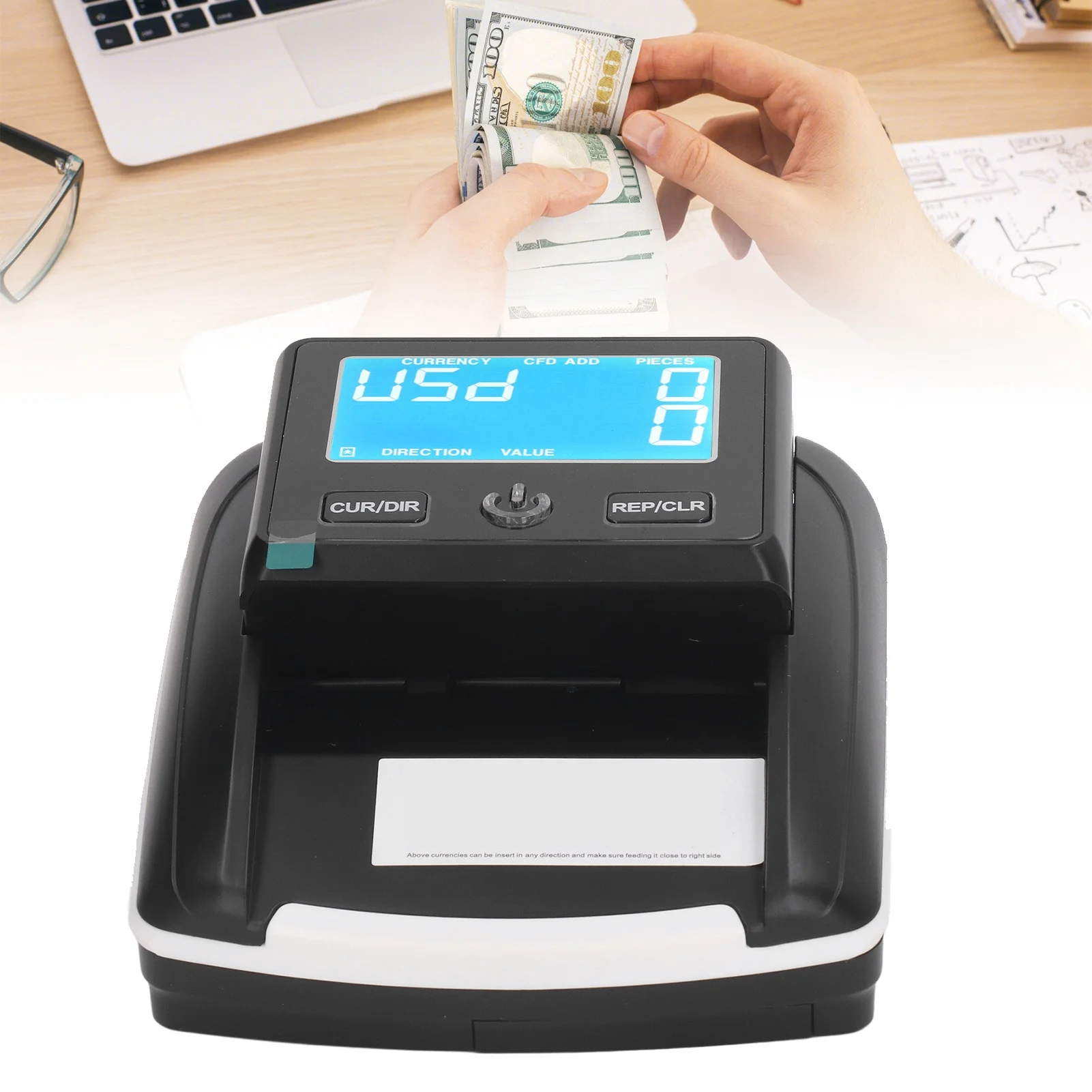 portable automatic money detector banknote scanner