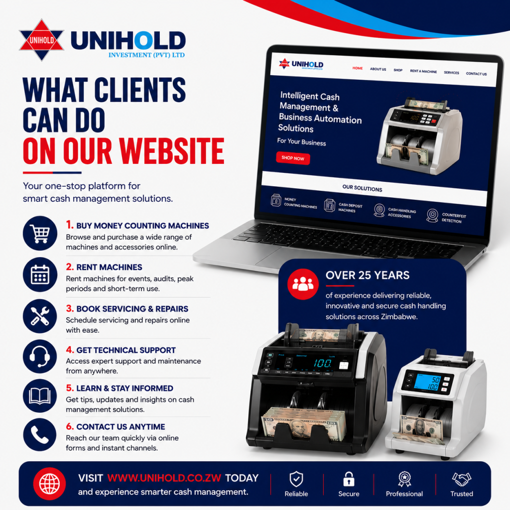 Cash management solutions Zimbabwe by Unihold Investments